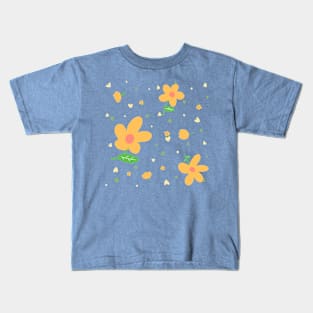 Yellow Flower seamless pattern drawing Kids T-Shirt